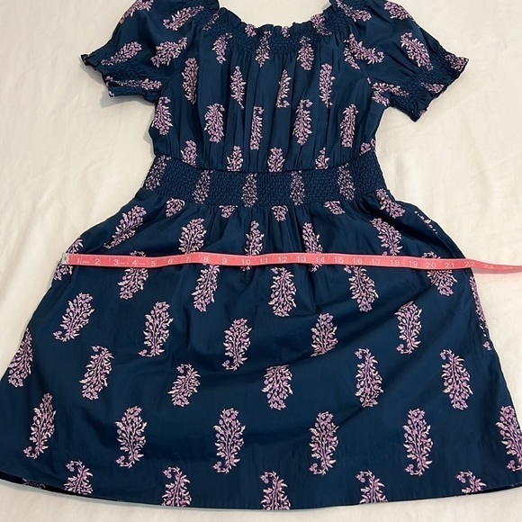 J. Crew Smocked Puff Sleeve Cotton Poplin Dress Budding Branch Print Size XS - Picture 17 of 17